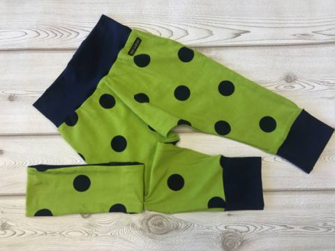 Hlače / zelene z t.modrimi pikami 288