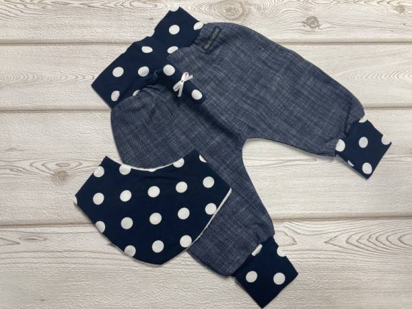 Otroški komplet temno modre pike 822